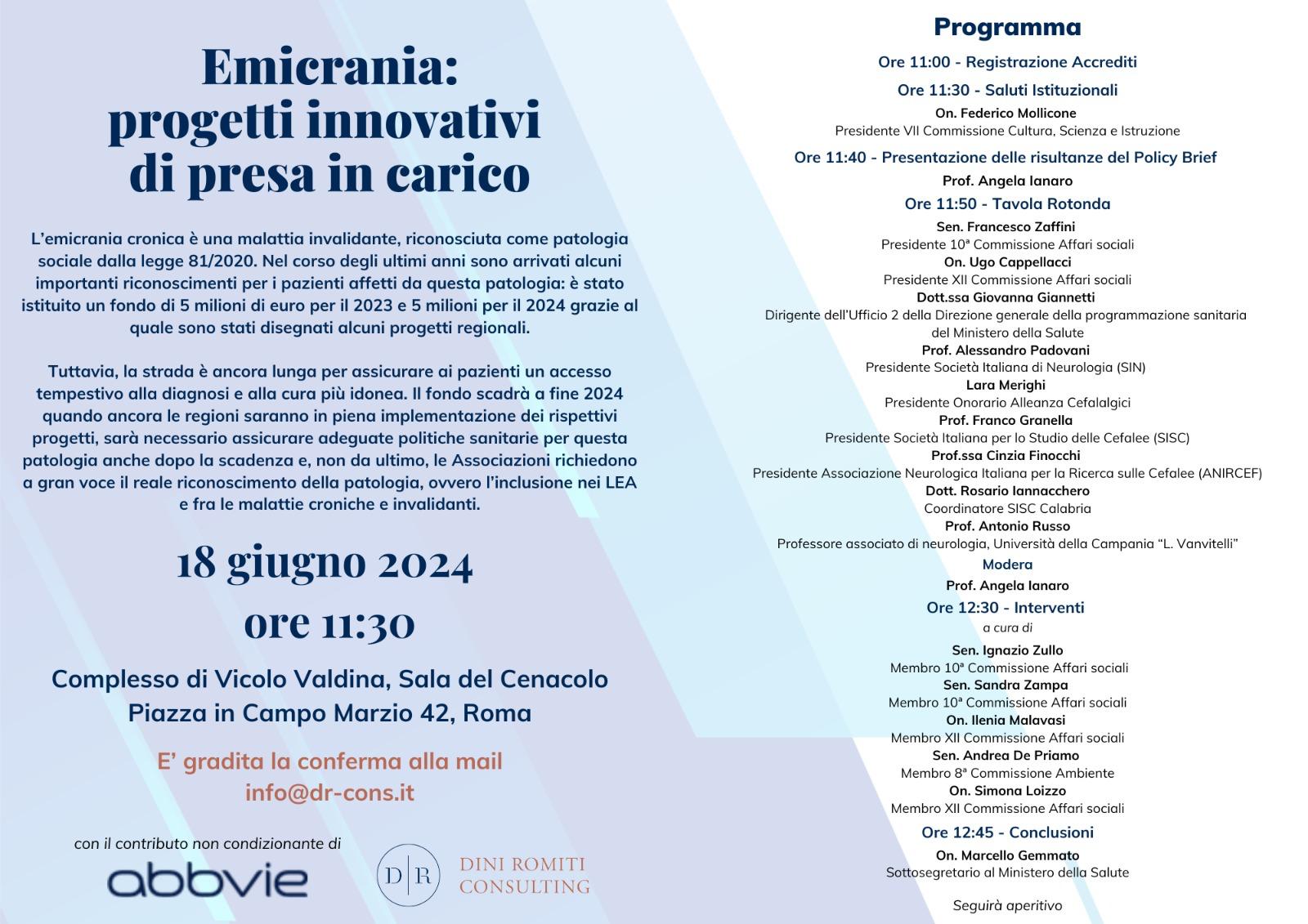 Emicrania: progetti innovativi di presa in carico